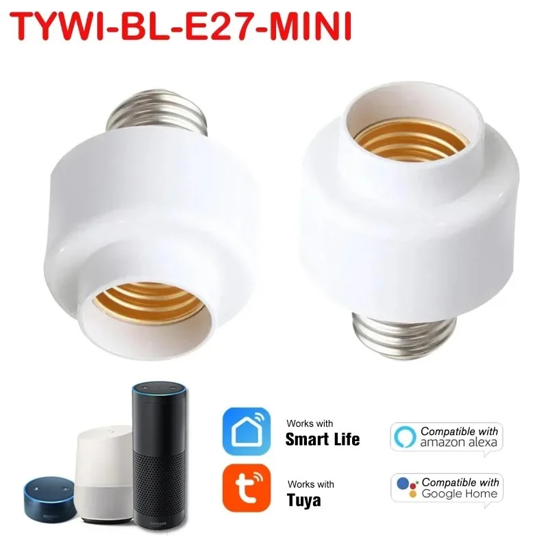 Voice Control Light Bulb - Tuya WIiFi BL E27 ซ็อกเก็ตสมาร์ทโคมไฟฐานหลอดไฟอะแดปเตอร์ห้องครัวห้องนอนสวิตช์ไฟ Alexa