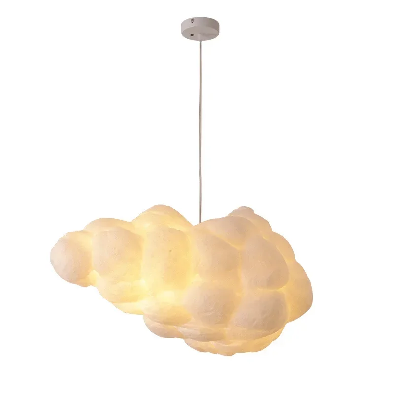 Voice Control Light Bulb - ออกแบบใหม่หลายรูปแบบจําลอง Cloud จี้โคมไฟห้องนั่งเล่นร้านอาหารเด็กผ้าไหมผ้าฝ้าย LED ในร่ม House