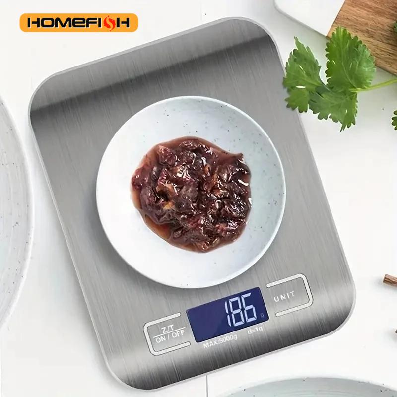 Smart Home Utensils - เครื่องชั่งขนมอบอิเล็กทรอนิกส์ความแม่นยำสูงสำหรับครัวในบ้าน เครื่องชั่งอาหารและเบเกอรี่ขนาดกะทัดรัด; อาหารไม่สัมผัสโดยตรงกับอาหาร