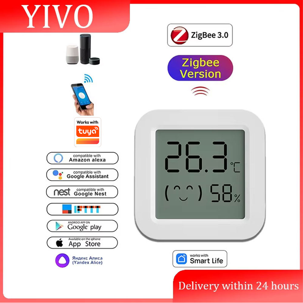Smart Home Yandex - ซิกบี 3.0 เซ็นเซอร์วัดอุณหภูมิและความชื้น APP รีโมทคอนโทรลเครื่องวัดอุณหภูมิผ่านทูย่า สมาร์ท