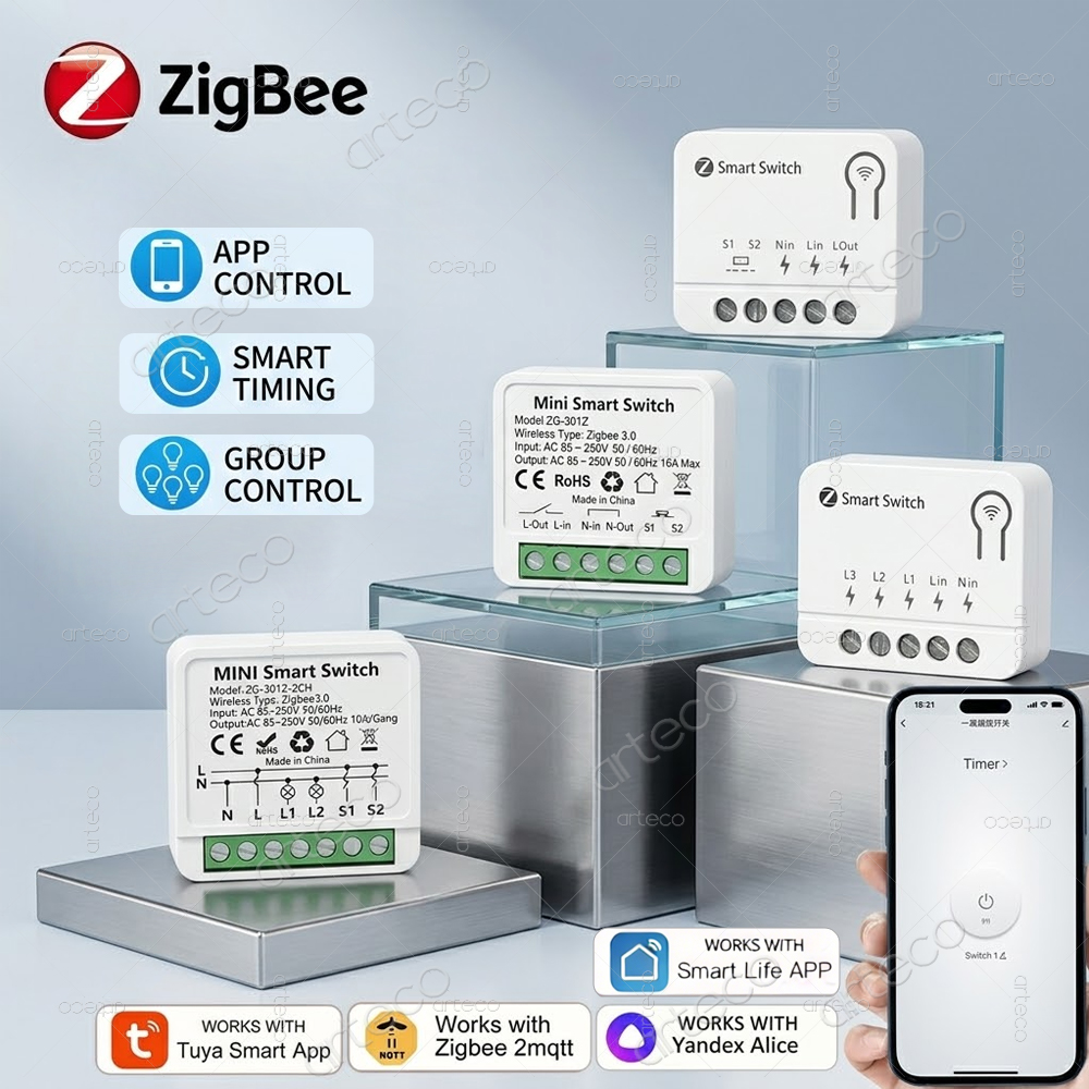 Smart Home Yandex - โมดูลสวิตช์อัจฉริยะ Tuya Zigbee Mini DIY 1/2/3