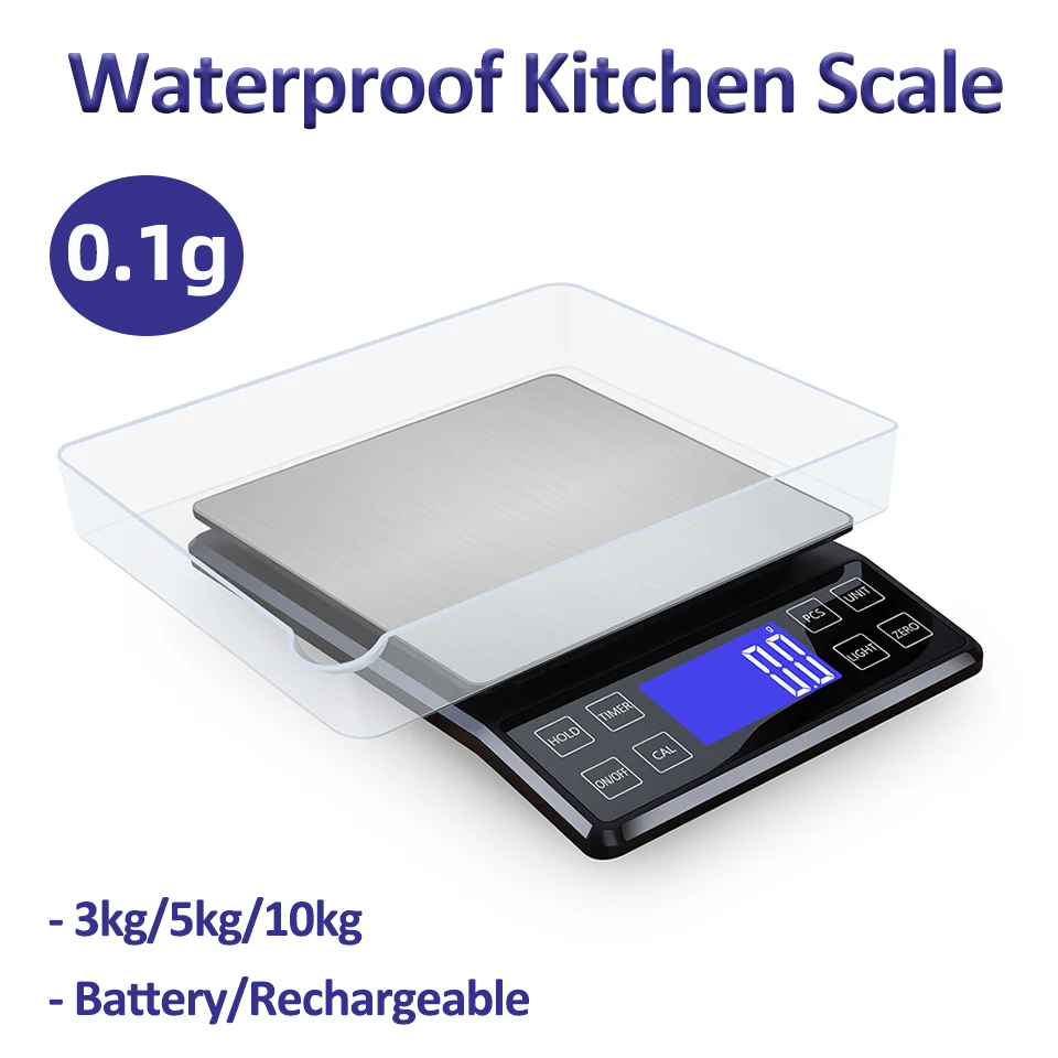 Smart Home Utensils - เครื่องชั่งดิจิตอล 0.1g ความแม่นยําสูง 3 กก./5 กก./10