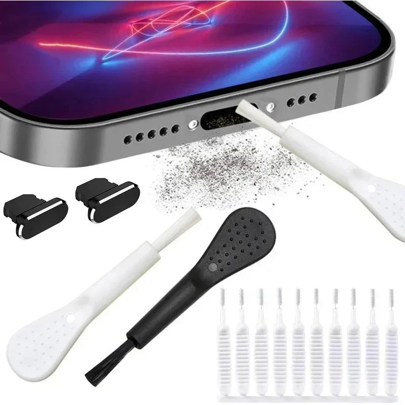Smart Home Xiaomi - จุกปิดกันฝุ่นพอร์ตชาร์จโทรศัพท์มือถือ พร้อมแปรงทำความสะอาด สำหรับ iPhone 15 14
