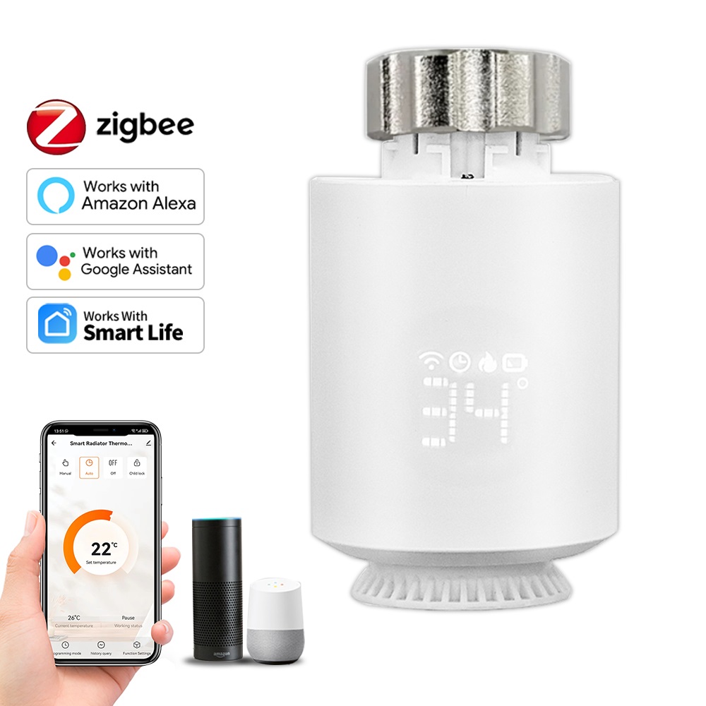 Smart Home Yandex - สมาร์ท ZigBee.30 TRV เทอร์โมสตัท ตัวควบคุมอุณหภูมิวาล์วเทอร์โมสแตติก รองรับ