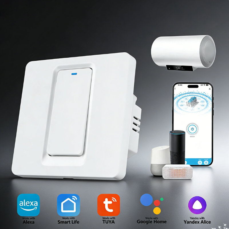 Smart Home Internet - สวิตช์เครื่องทำน้ำอุ่นอัจฉริยะ/ระบบควบคุมแบบสัมผัสผ่าน WiFi และบลูทูธ ใช้งานร่วมกับ Alexa/Google Home/แอป