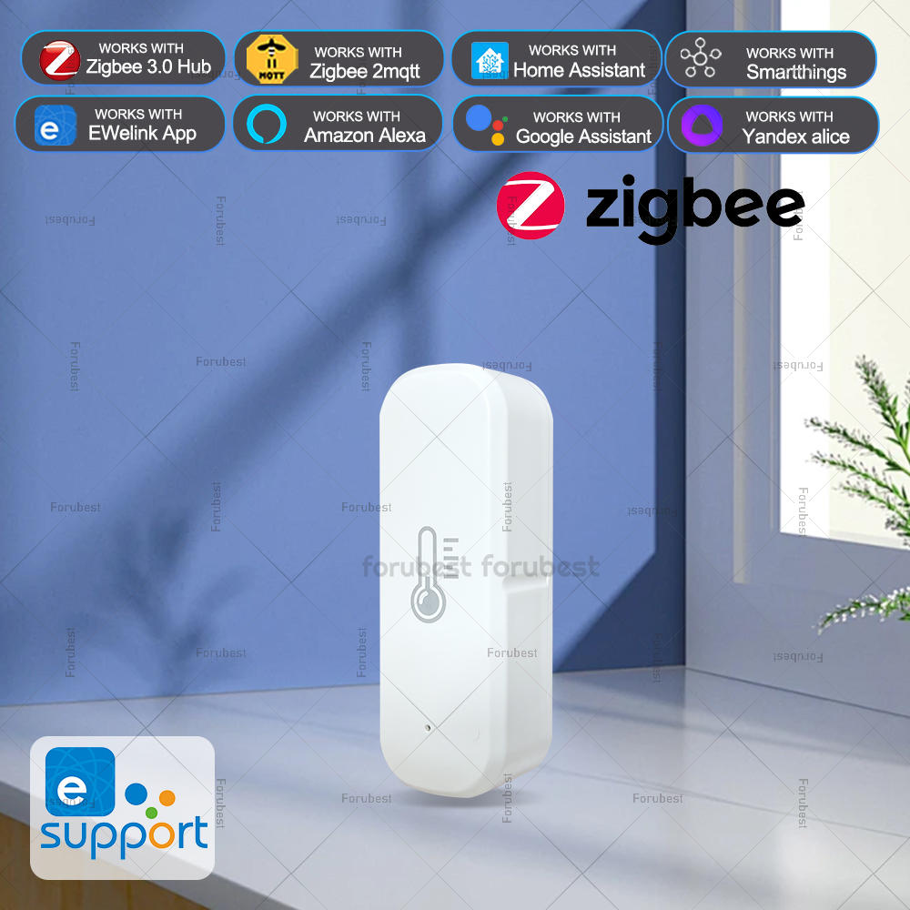 Smart Home Yandex - ZigBee อุณหภูมิและความชื้นเซนเซอร์สมาร์ทเครื่องวัดอุณหภูมิความชื้นทํางานร่วมกับ EWeLink App Alexa Google