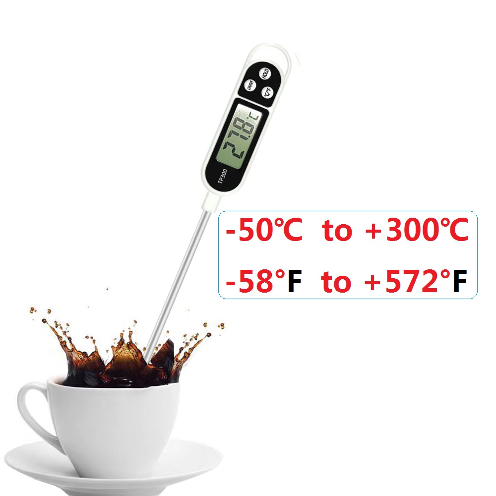 Smart Home Utensils - นมเบียร์กาแฟเครื่องวัดอุณหภูมิ TP300 เครื่องวัดอุณหภูมิห้องครัวดิจิตอลเนื้อทําอาหารอาหาร Probe BBQ เตาอบอิเล็กทรอนิกส์ขนมปังเบเกอรี่เครื่องมือ