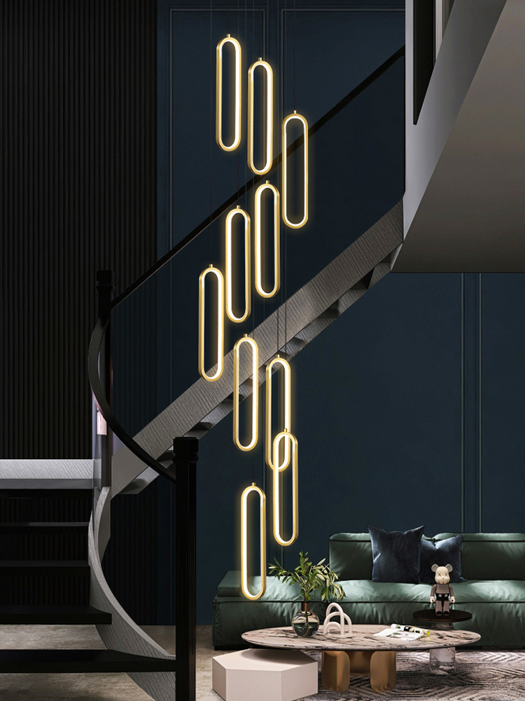 Voice Control Light Bulb - รูปไข่จี้โคมไฟโมเดิร์นห้องใต้หลังคาจี้ Minimalist ยาว House ห้องรับแขก Dimming