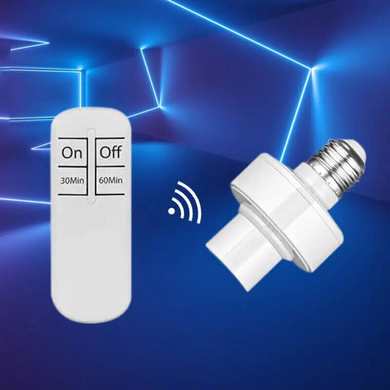 Voice Control Light Bulb - ไร้สาย E27 ผู้ถือหลอดไฟ LED AC 110-240V