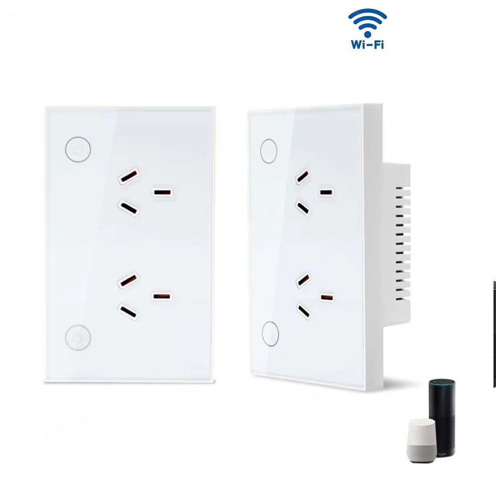 Smart Home Control Panel - ปลั๊กไฟอัจฉริยะ Zigbee Wi-Fi Matter AU พร้อมสวิตช์
