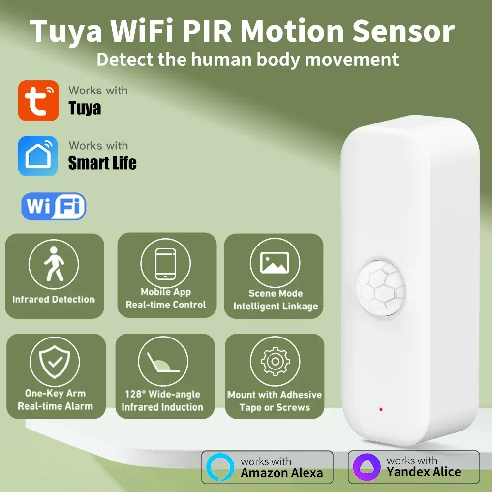 Smart Home Gadgets - Tuya WiFI Motion Sensor PIR สมาร์ท