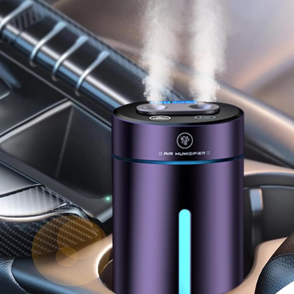 Smart Humidifier - เครื่องฟอกอากาศในรถยนต์อัจฉริยะ, เครื่องฟอกอากาศในรถยนต์พร้อมเครื่องเพิ่มความชื้น, เปิด/ปิดอัตโนมัติ, ปรับได้ 3 โหมด
