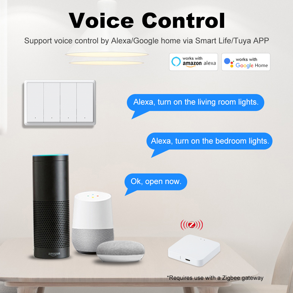 สวิตช์อัจฉริยะ Manhot Zigbee ไ - Smart Home Internet บทวิจารณ์และราคา
