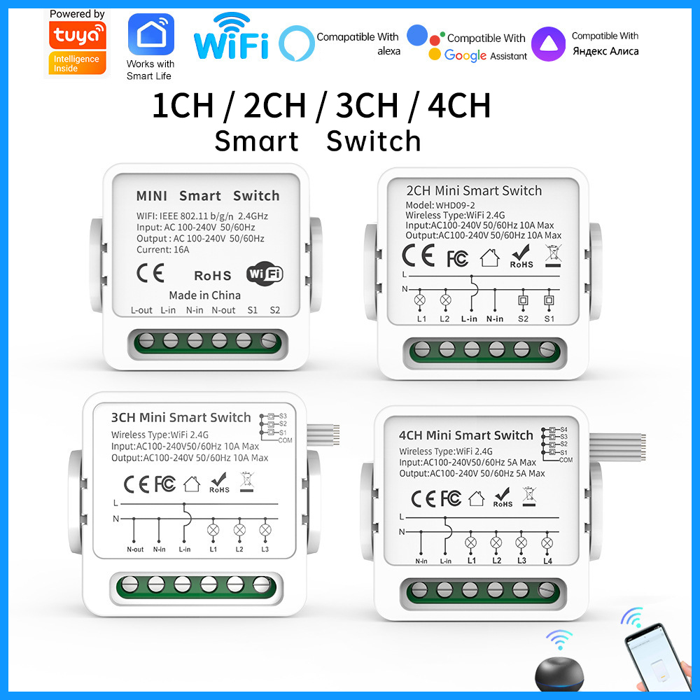 สวิตช์อัจฉริยะ Tuya WiFi 1/2/3 - Smart Home Project บทวิจารณ์และราคา