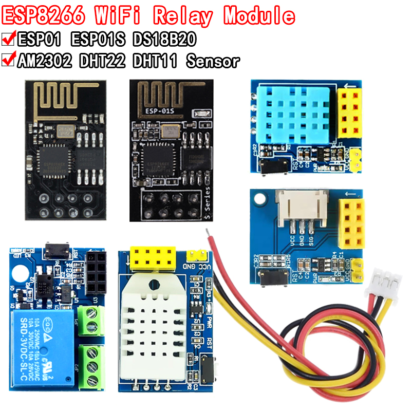 ESP8266โมดูลรีเลย์ WiFi 5V DHT - Smart Home Esp8266 บทวิจารณ์และราคา