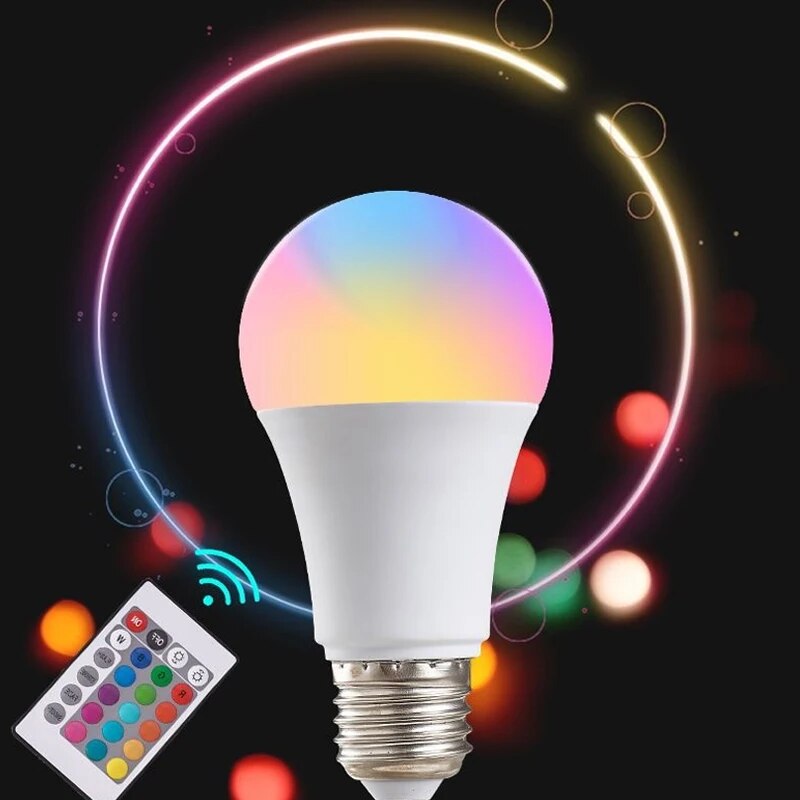 16 สี RGB หลอดไฟ LED หลอดไฟหลา - Voice Control Light Bulb บทวิจารณ์และราคา
