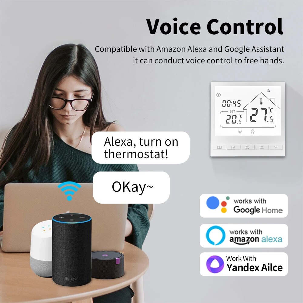 เทอร์โมสตัทอัจฉริยะ Tuya Smart - Smart Home Yandex บทวิจารณ์และราคา