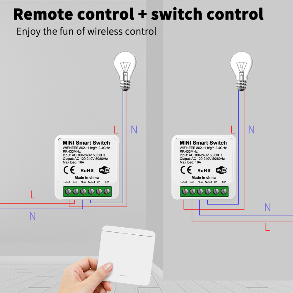 สวิตช์ไฟอัจฉริยะ Tuya WiFi สมา - Smart Home Internet บทวิจารณ์และราคา