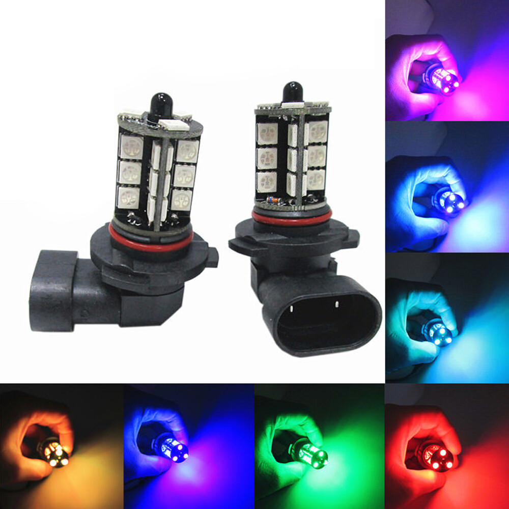 2x RGB H11 H9 H8 5050 27SMD ไฟ - Voice Control Light Bulb บทวิจารณ์และราคา