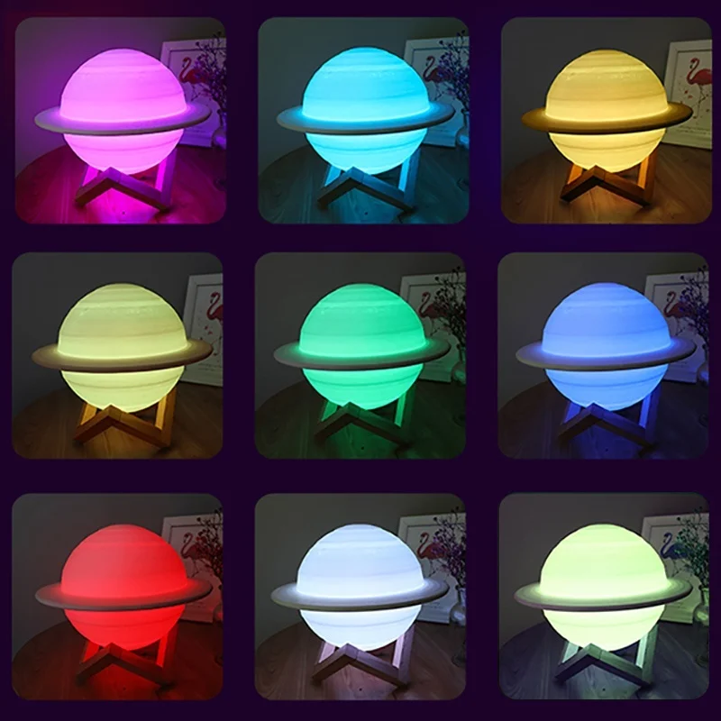 LED Night Light 3D พิมพ์ Satur - Voice Control Light Bulb บทวิจารณ์และราคา