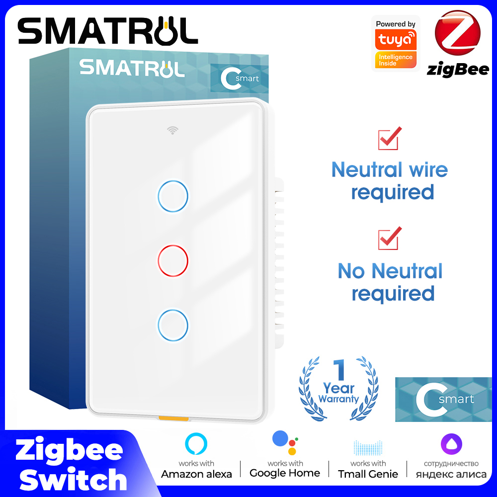 สวิตช์ไฟอัจฉริยะ Tuya Zigbee แ - Smart Home Internet บทวิจารณ์และราคา