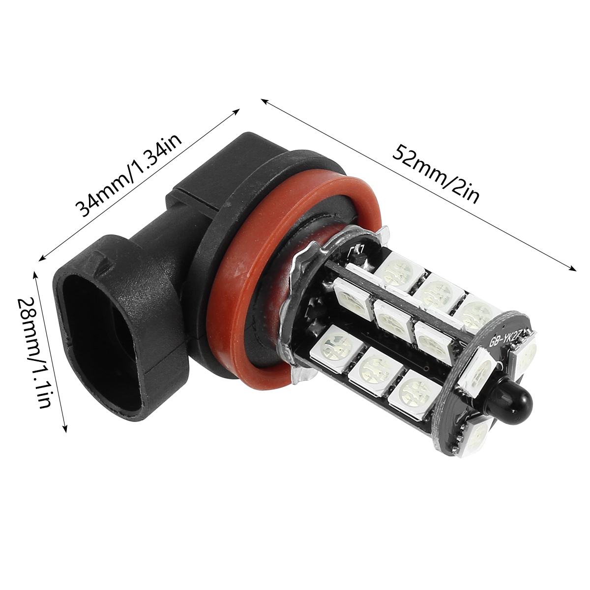 2 ชิ้น 27 LED ไฟตัดหมอกรถยนต์  - Voice Control Light Bulb บทวิจารณ์และราคา
