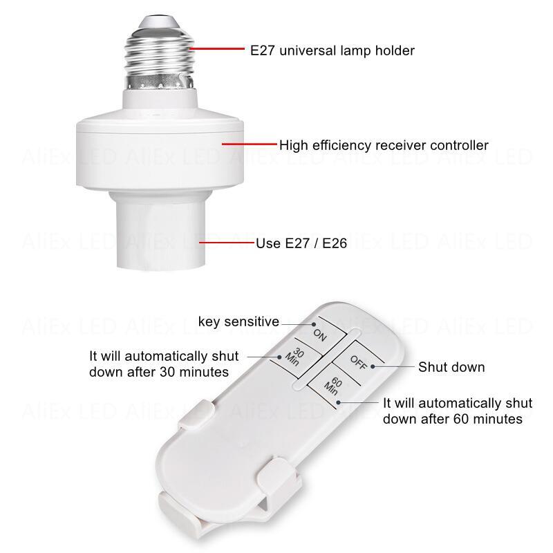 ไร้สาย E27 ผู้ถือหลอดไฟ LED AC - Voice Control Light Bulb บทวิจารณ์และราคา