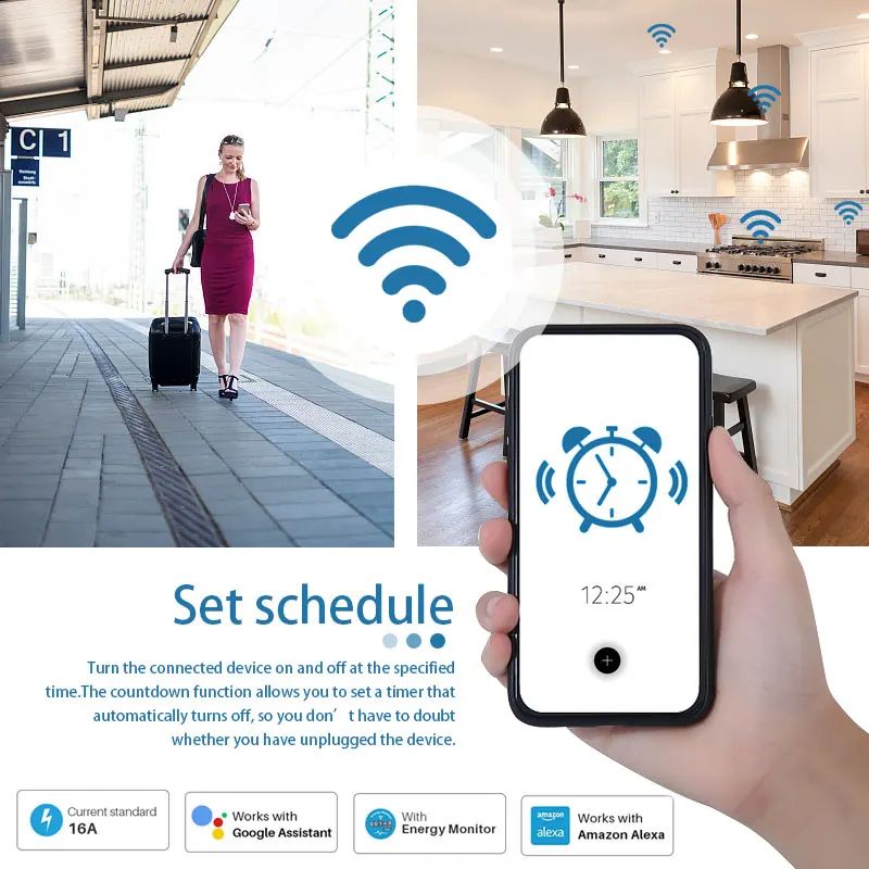 ปลั๊กอัจฉริยะ 20A EU แบบ Wifi  - Smart Home Yandex บทวิจารณ์และราคา