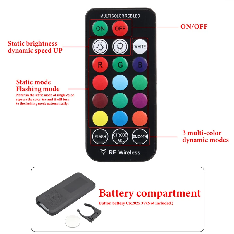 รีโมทคอนโทรล2ชิ้น W5W T10 RGB  - Voice Control Light Bulb บทวิจารณ์และราคา