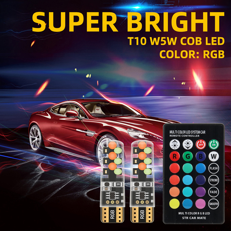 1เซ็ตหลอดไฟ LED RGB W5w T10รีโ - Voice Control Light Bulb บทวิจารณ์และราคา